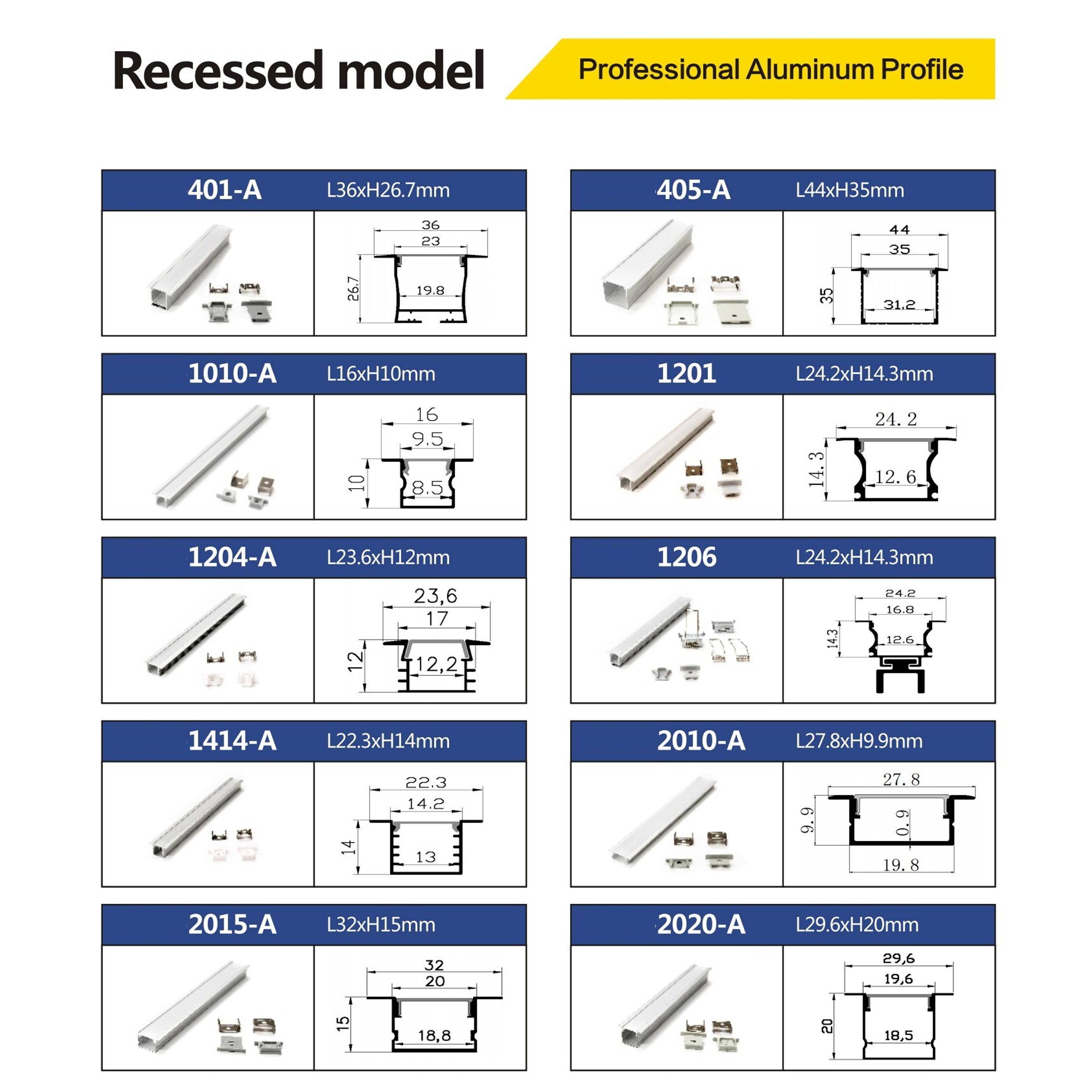 011 รางไฟเส้น ไฟริบบิ้น Neon Flex Aluminum Profile หลากหลายแบบให้เลือก
