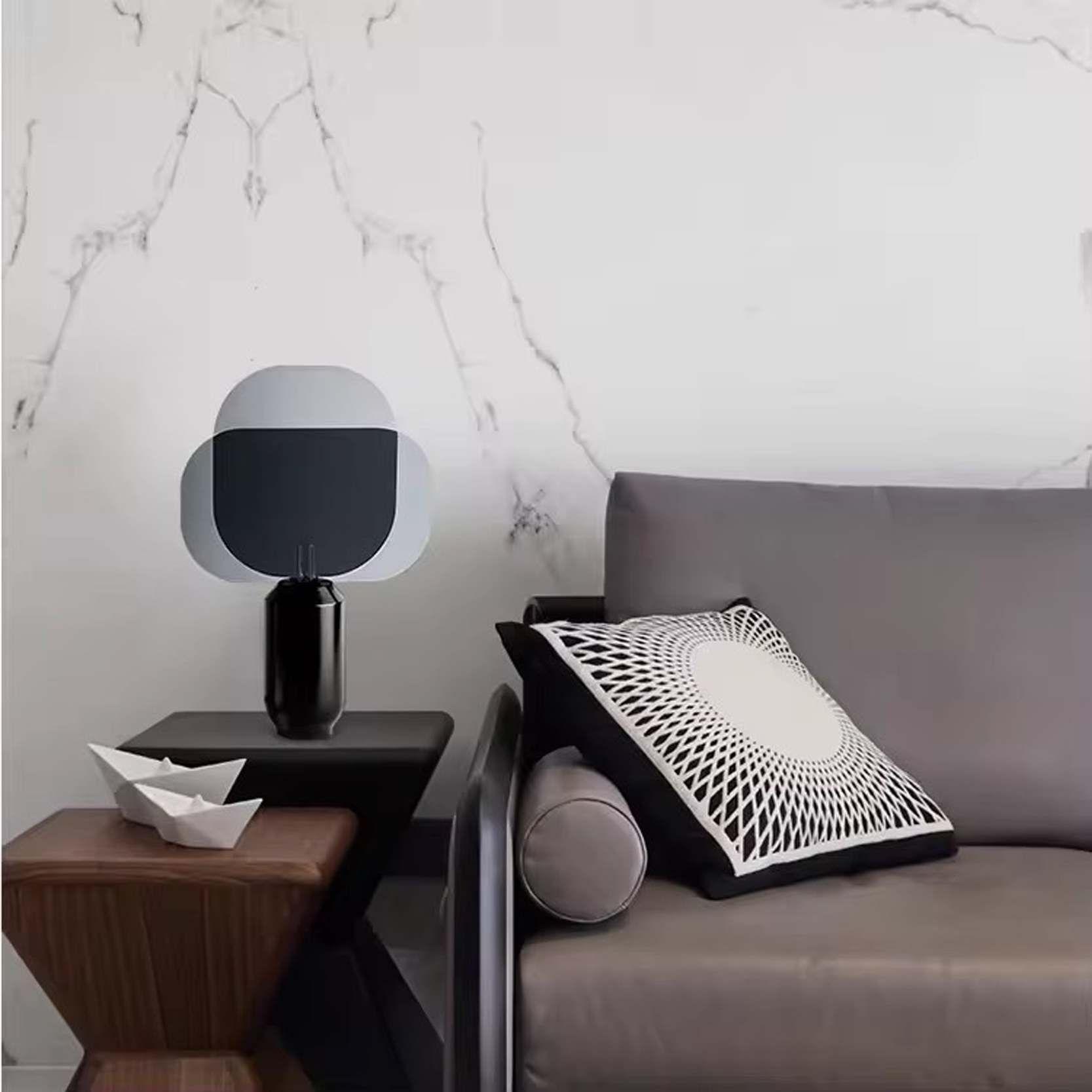 โคมไฟตั้งโต๊ะ สไตล์นอร์ดิก Nordic style table lamp Metal + Acrylic LED G9x1 P20