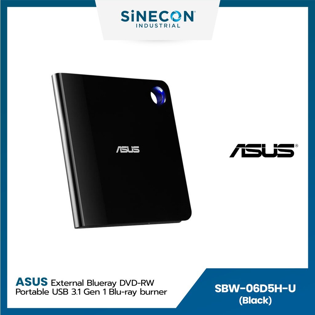 Asus Sbw 06d5h U Portable Usb 3 2 Gen 1x1 External Blu Ray Burner