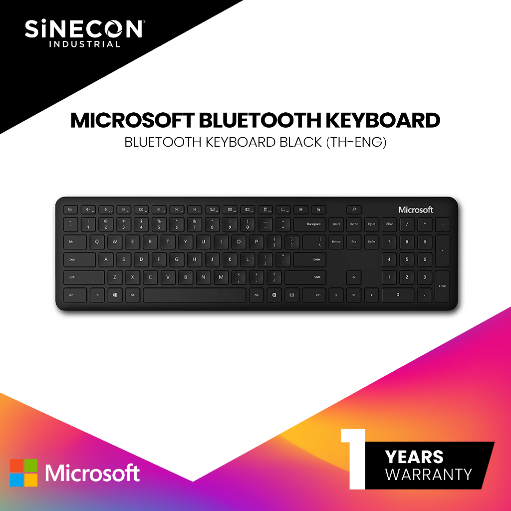 Microsoft Bluetooth Keyboard Black คีย์บอร์ดไร้สาย (QSZ00027