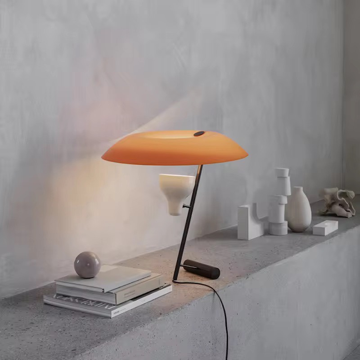โคมไฟตั้งโต๊ะ Table lamp Metal Black + Orange LED E14x1 IP20