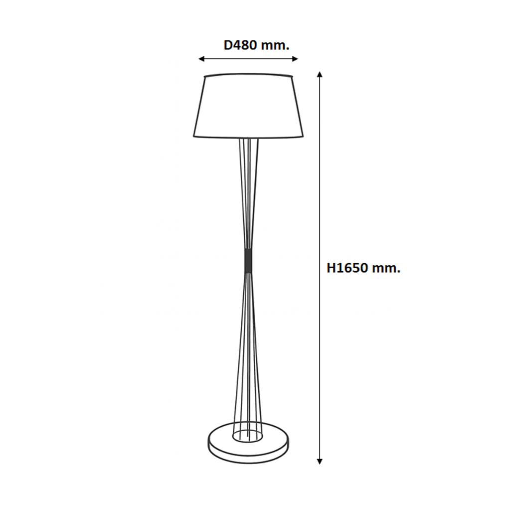 โคมไฟตั้งพื้นดีไซน์หรู Luxury Floor Lamp Iron Black + Gold LED E27x3