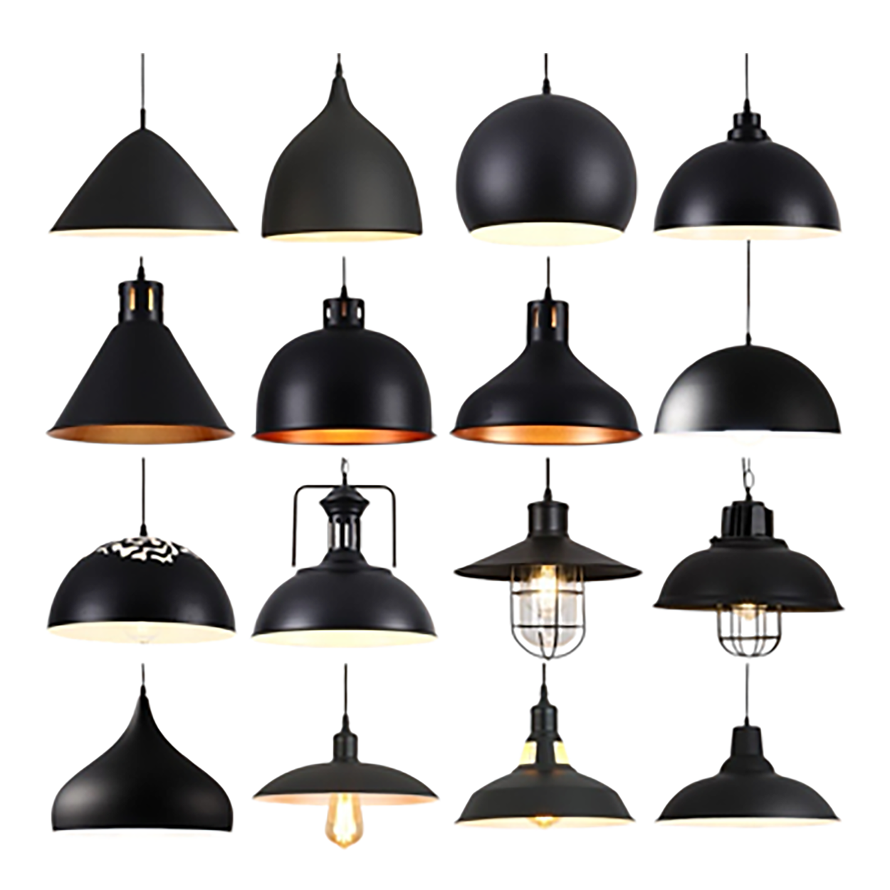 โคมไฟแขวนเพดานวินเทจ Pendant lamp vintage Alminum Black LED E27x1 IP20