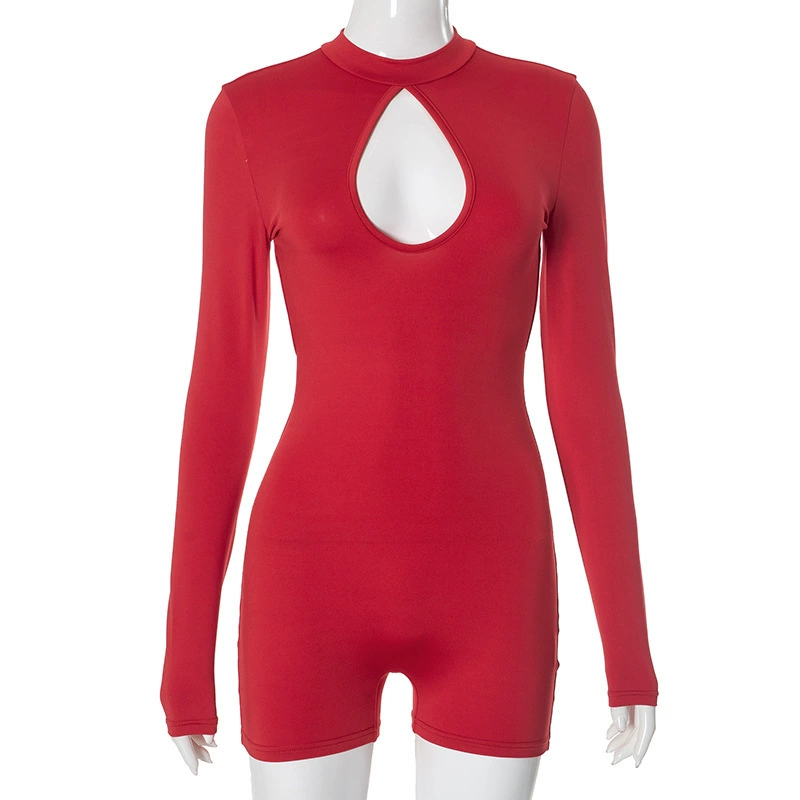 ชุดจั้มสูท แขนยาว เว้าอก เซ็กซี่ สายฝอ รหัส CN81044