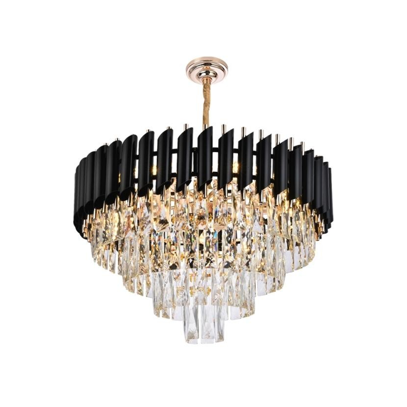 โคมไฟระย้าคริสตัล Chandelier crystal Metal + Crystal Gold LED E14x16 IP20