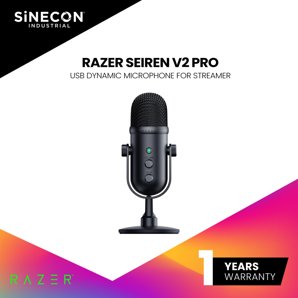 Razer Seiren V2 Pro Professional-grade USB Microphone for Streamers ...