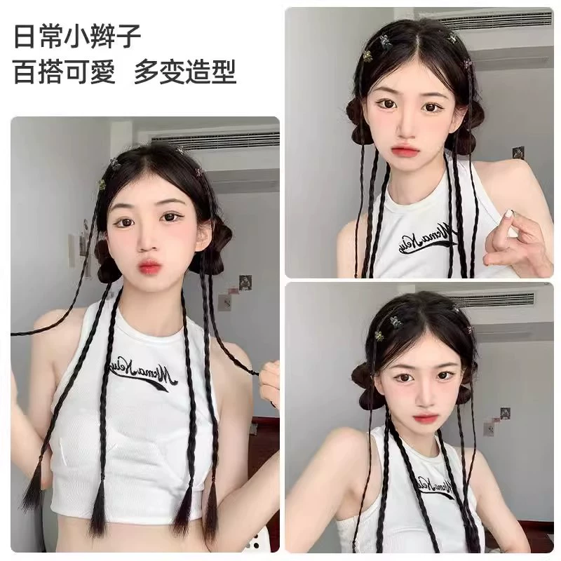 กิ๊บเปีย ไหมถักผม 2 ชิ้น/แพ็ค กิ๊บในตัว พร้อมส่ง