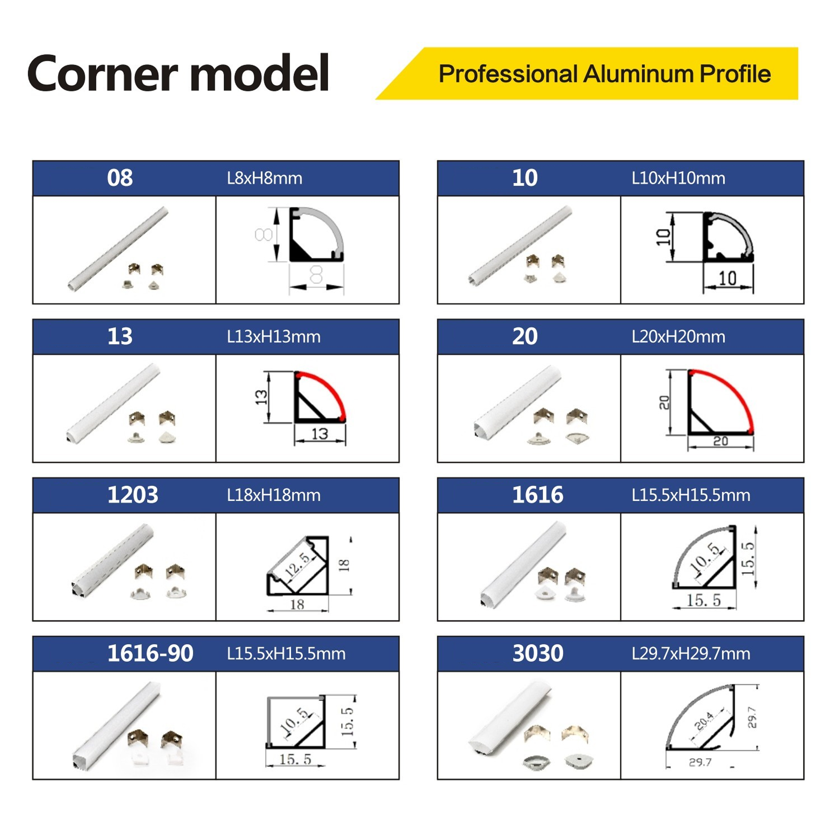 011 รางไฟเส้น ไฟริบบิ้น Neon Flex Aluminum Profile หลากหลายแบบให้เลือก