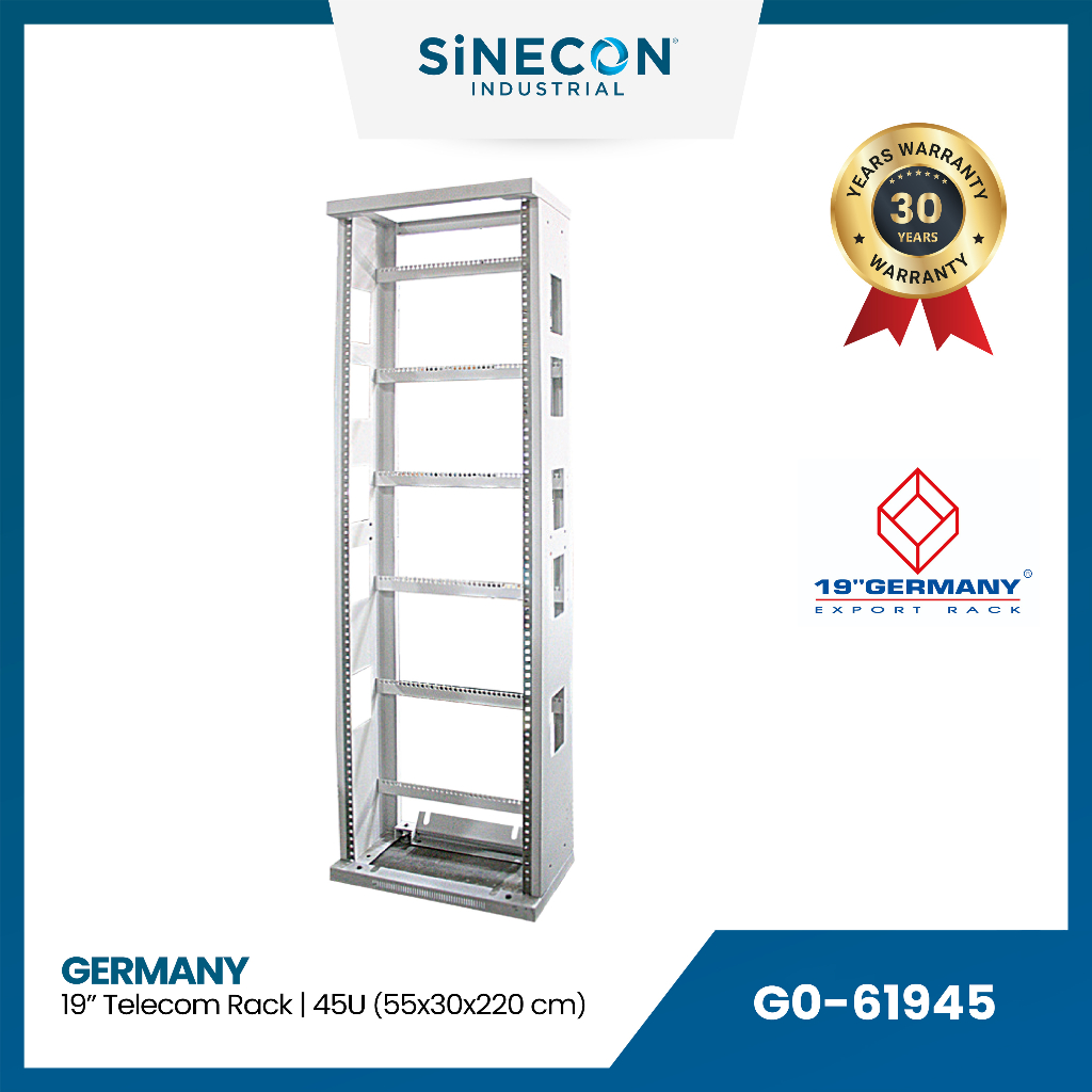 19"Germany ตู้ Telecom Open Rack รุ่น G0-61945 ขนาด 45U TELECOM RACK ...