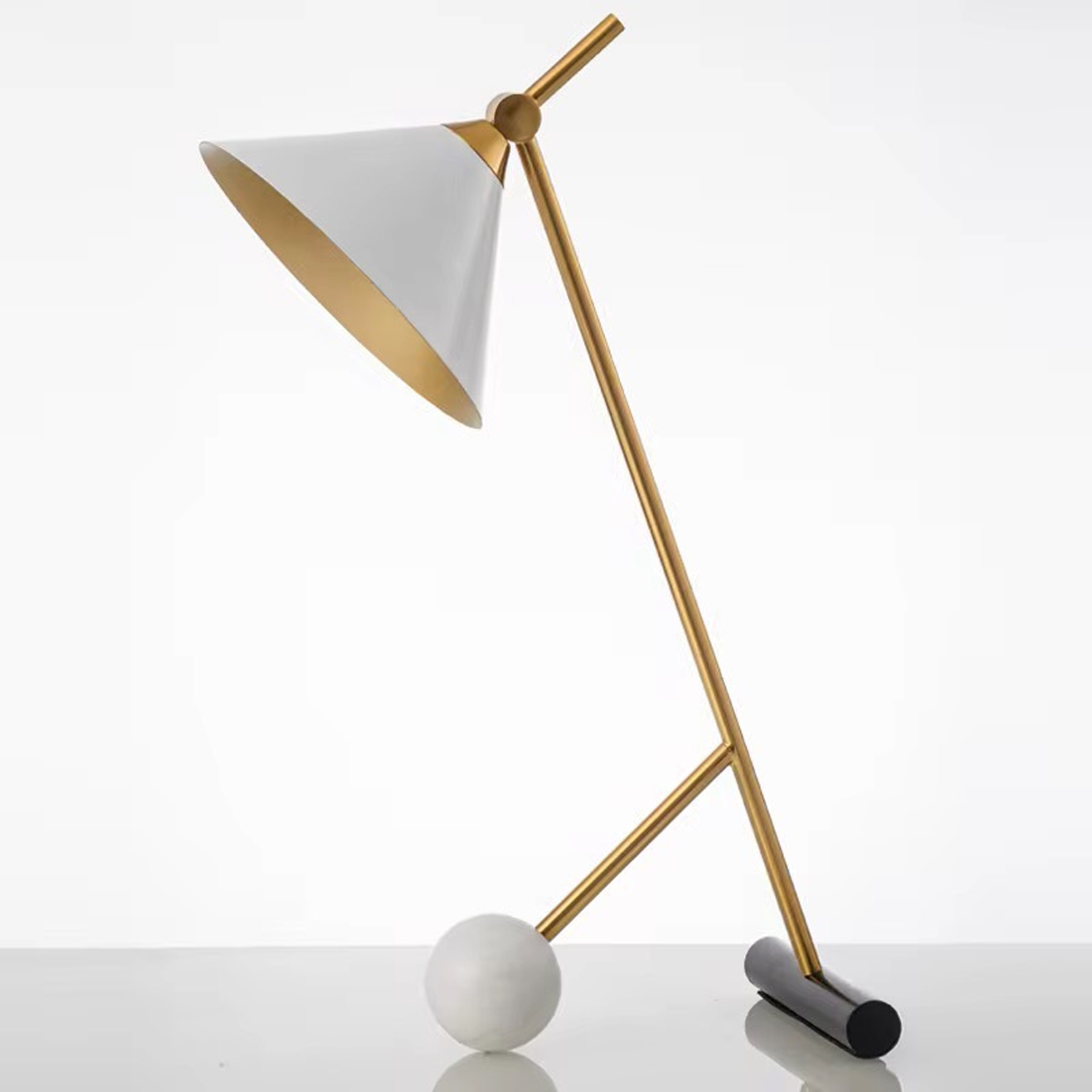 โคมไฟตั้งโต๊ะ สไตล์นอร์ดิก Nordic style table lamp Meta + Marble LED E27x1 IP20