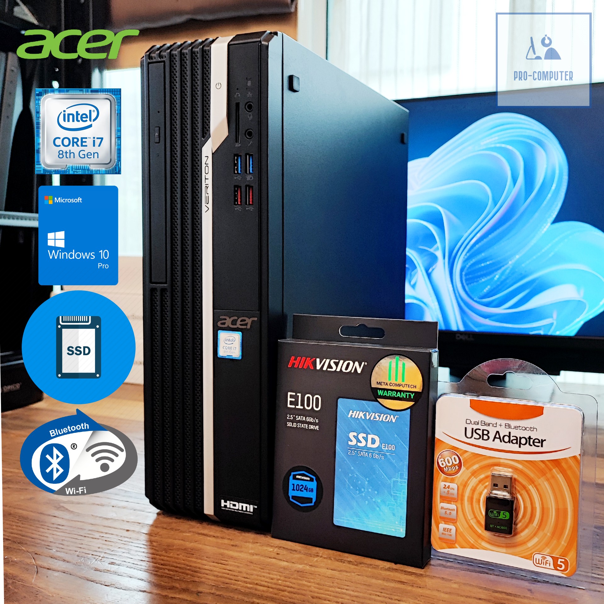คอมพิวเตอร์ Acer Veriton X2660G - Intel® Core™ i7-8700 Max 4.60GHz ...