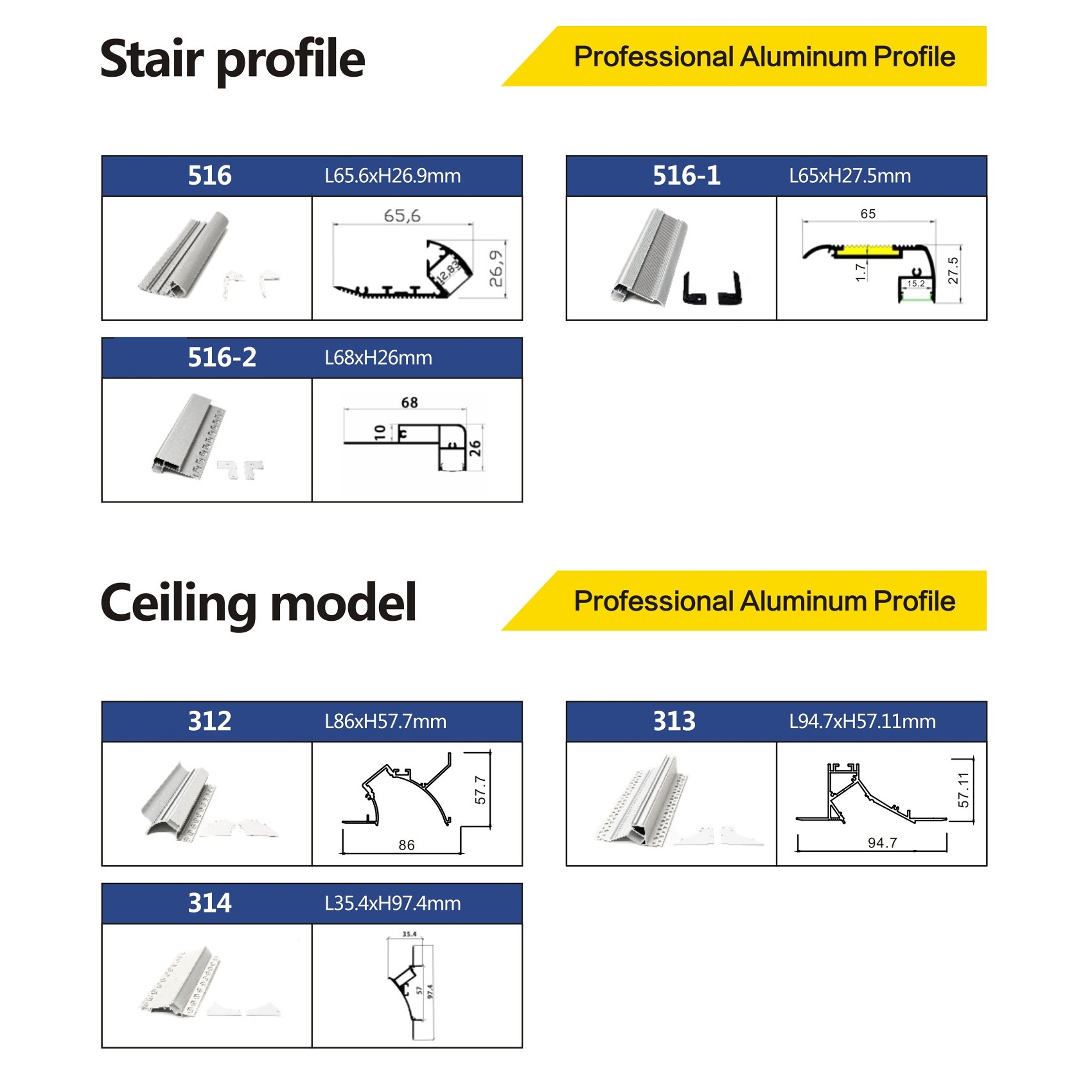 011 รางไฟเส้น ไฟริบบิ้น Neon Flex Aluminum Profile หลากหลายแบบให้เลือก
