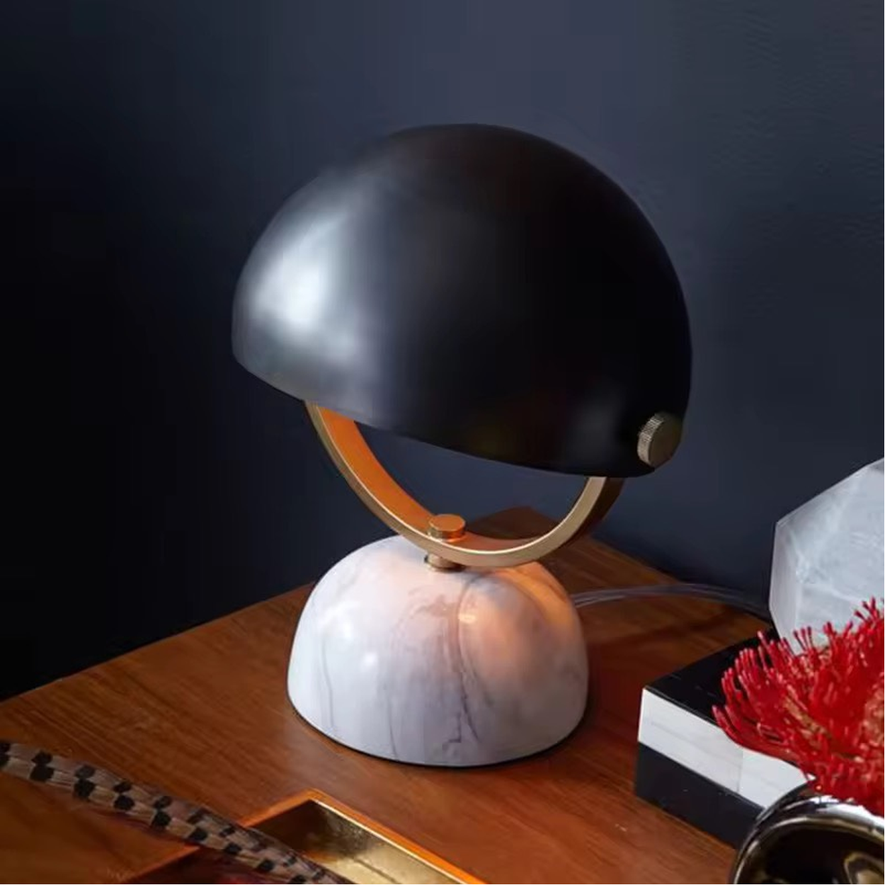 โคมไฟตั้งโต๊ะ โมเดิร์น สไตล์นอร์ดิก Nordic style table lamp Meta + Marble LED E27x1 IP20