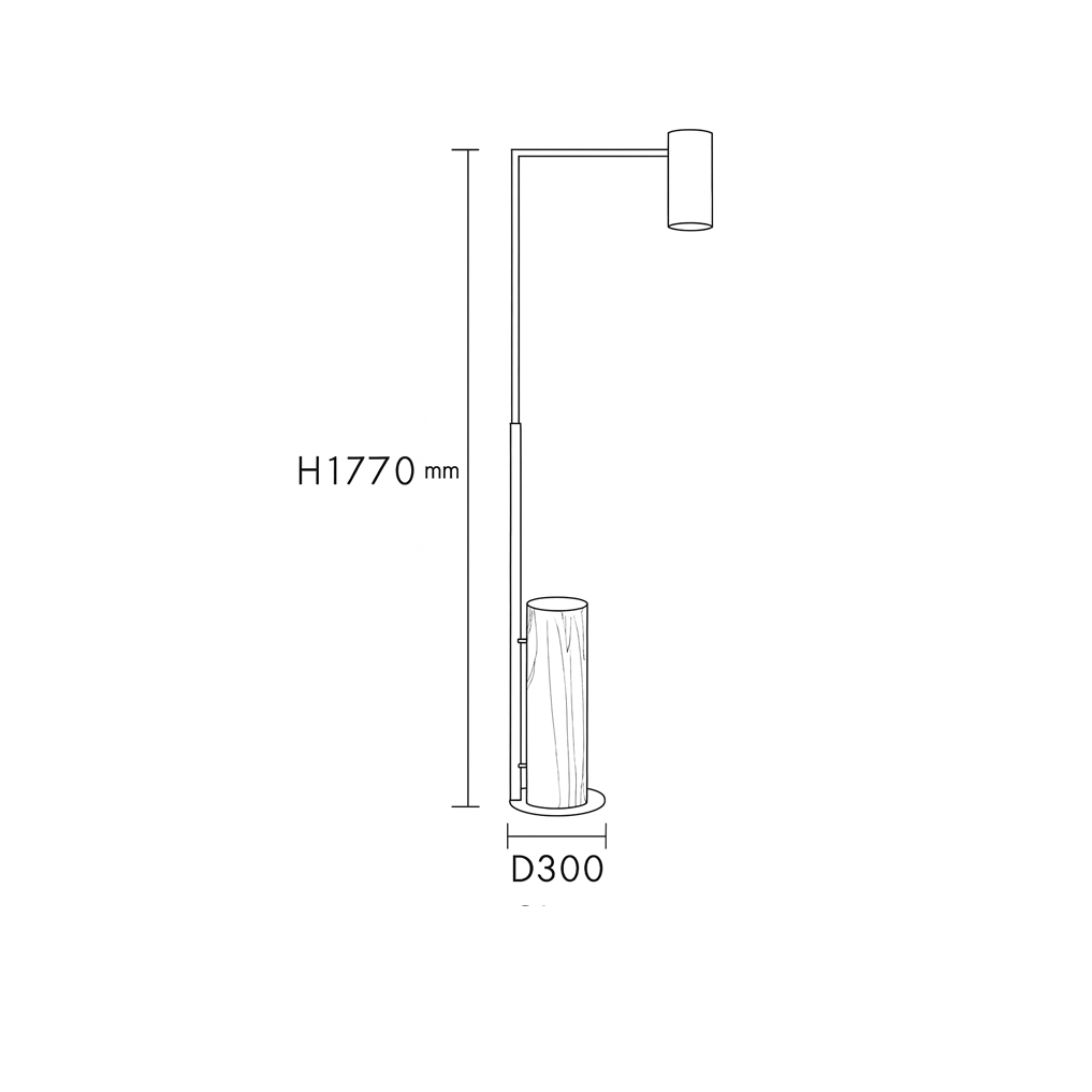 โคมไฟตั้งพื้นฐานหินอ่อน Marble base luxury floor lamp LED GU10 x1 IP20