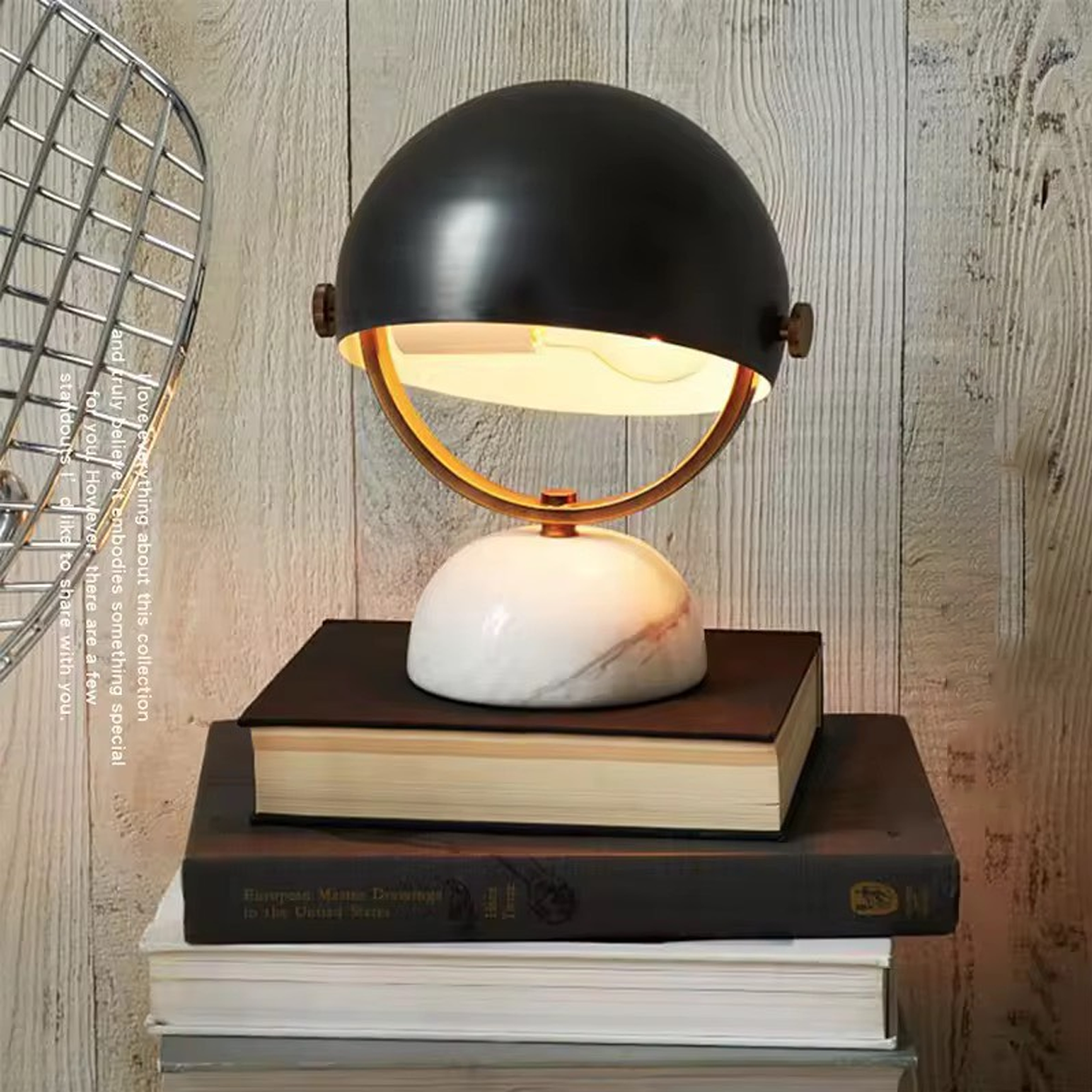 โคมไฟตั้งโต๊ะ โมเดิร์น สไตล์นอร์ดิก Nordic style table lamp Meta + Marble LED E27x1 IP20