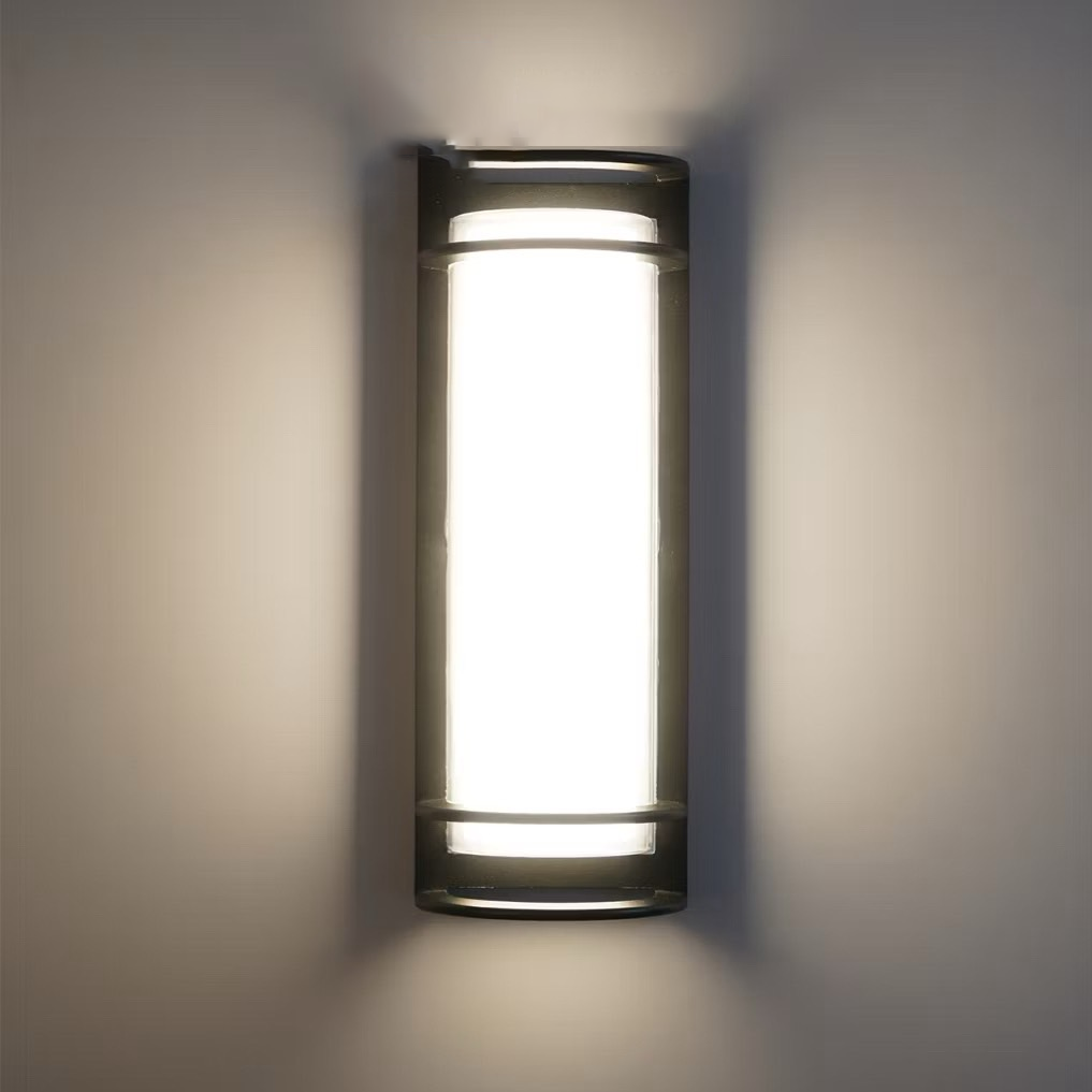 โคมไฟติดผนังภายใน Wall Lamp MINTRA Aluminum Black + PC LED 30W 3000K IP54