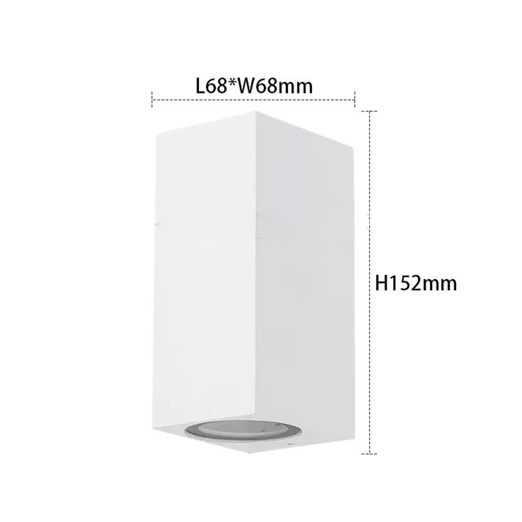 โคมไฟติดผนังภายนอก Outdoor Square Wall lamp Aluminum LED GU10 x 2 IP65