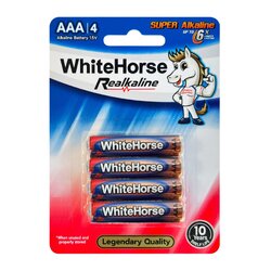 ถ่านม้าขาว SUPER Alkaline AAA/4