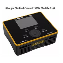 ที่ชาร์จ iCharger DX6 Dual Channel 1500W 50A LiPo 2x6S