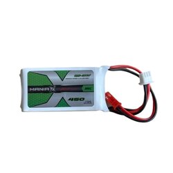 ManiaX 2S 7.4V. 450mAh 30C JST plug Lipo battery pack