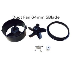 ชุดอะไหล่ ดักแฟน 64mm 5เบลด ในชุดมี ดักแฟน ใบพัด ชุดน๊อต