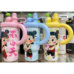 แก้วการ์ตูนนาจา ICE CUP 800ml มีด้ามจับ