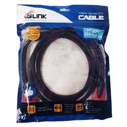 GLINK-09 HDMI M/M สายถักแดง