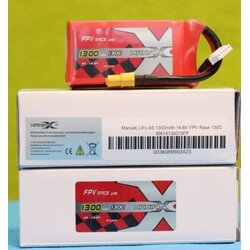 ManiaX 4S 14.8V 1300mAh 130C XT60 แบตตัวแรง Cสูง สำหรับโดรน หรือ ใช้งานอื่นๆ