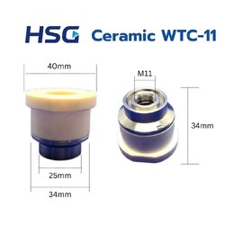 แหวนเซรามิค สำหรับหัวตัดไฟเบอร์เลเซอร์ HSG Fiber Laser Ceramic Holder WTC-11