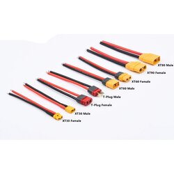 ปลั๊กพร้อมสาย XT30 XT60 XT90 T-Plug ยาวประมาณ 10cm