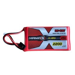 ManiaX LiFe 2S 6.6V. 2200mAh 25C JR plug Lipo battery แบตใส่รีโมท หรือใช้เลี้ยงรีซีฟ