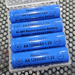 ถ่านชาท Gens ace AA 1.2V 1200mAh Ni-MH rechargeable สำหรับรถกระป๋อง รถก้าง และ ใช้งานทั่วไฟ ไฟแรง ไฟทน