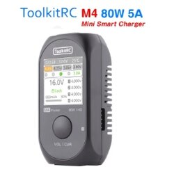 ToolkitRC M4 80W 5A เครื่องชาร์จอัจฉริยะขนาดเล็ก,ชาร์จเร็ว SC100Type-C เอาต์พุต XT30 XT60ในตัวสำหรับแบตเตอรี่ Lipo LiHv 1-4S