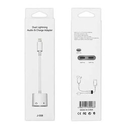 Dual Lightning Audio & Charger Adapter J-008