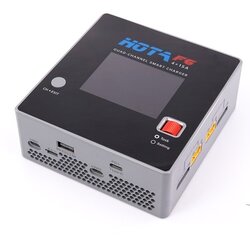HOTA F6 4 Channel DC 250Wx4 15Ax4 Smart Battery Charger for 1-6S เครื่องชาทแบต ชาทได้พร้อมกัน 4ก้อน ชาทเร็ว แรง แม่นยำสูง