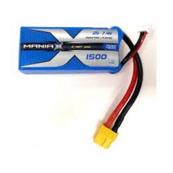 ManiaX 2S 7.4V. 1500mAh 45C XT60 plug Lipo battery pack