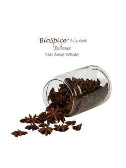 โป๊ยกั๊กดอก (เครื่องหมายการค้า ไบโอ สไปซ์) 100 กรัม / Star Anise Whole (BioSpice®) 100 gram.