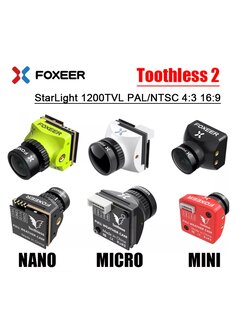 Foxeer Micro Toothless 2 - 1200TVL 1/2" Sensor Switchable FOV StarLight FPV Camera กล้องติดโดรน