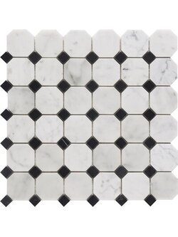 Irregular Marble Mosaic Tiles (White)