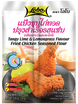 Tangy Lime & Lemongrass Flavour Fried Chicken Seasoned Flour 150 gram.