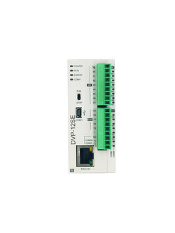 Delta PLC DVP12SE11R 8I/4O, Built-in Mini USB, Ethernet (MODBUS TCP), 2 RS-485 Ports, Relay Output