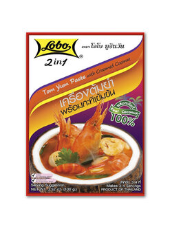 เครื่องต้มยำพร้อมกะทิเข้มข้น 100 กรัม / Tom Yum Paste with Creamed Coconut 100 gram.