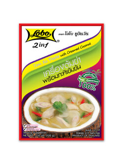 เครื่องต้มข่าพร้อมกะทิเข้มข้น 100 กรัม / Tom Ka Paste with Creamed Coconut 100 gram.