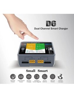 HOTA D6 Dual Channel Smart Charger DC Charge 325Wx2 with wireless charging ชาทได้ 2ก้อนพร้อมกัน