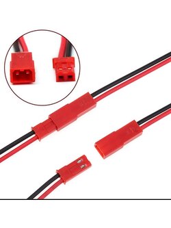 ปลั๊ก JST พร้อมสายไฟ ซิลิโคน สายนิ่ม ความยาว 15cm ราคาต่อ 1คู่