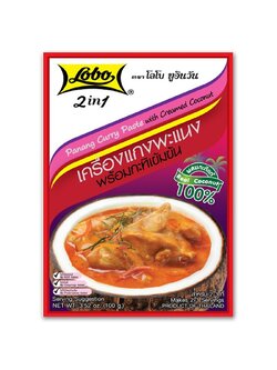 เครื่องแกงพะแนงพร้อมกะทิเข้มข้น 100 กรัม / Panang Curry Paste with Creamed Coconut 100 gram.