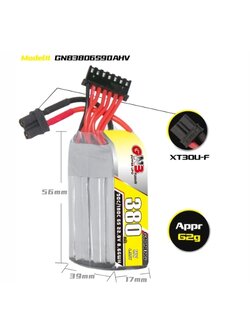 แบต GNB 6เซล 300-5000mah HV XT30 XT60 XT90 แบตสำหรับ RC รถ เรือ เครื่องบิน โดรน หุ่นยนต์ มีให้เลือกหลายขนาดความจุ