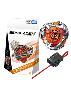 Beyblade X ของแท้ UX-02 Starter Hellshammer 3-70H [มีที่ชูต]