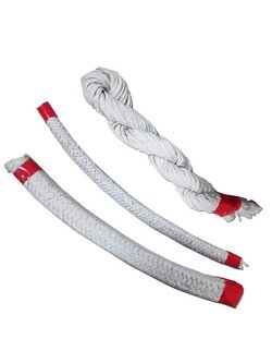 เชือกถักใยแก้ว เชือกถักไฟเบอร์กลาส ฉนวนกันไฟ ไร้ฝุ่น Dust Free Asbestos Rope 350-450℃ Asbestos Twist Rope/Braided Round Rope Asbestos square Rope