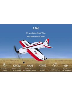 Radiolink เครื่องบิน 3D A560 Aerobatics Fixed Wing บินง่าย ไจโร 6แกน มือใหม่บินได้ แกะกล่องพร้อมเล่น อุปกรณ์มาครบ
